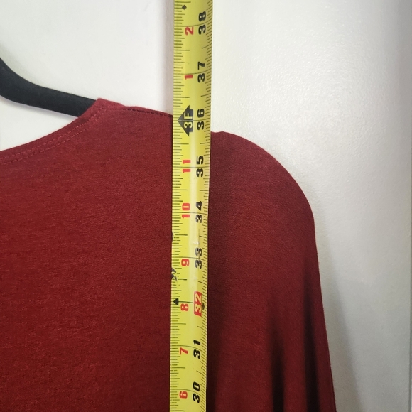 Bryn Walker Oversized Burgundy Red Tunic Long Sleeve Sweatshirt Top Size Small - Picture 6 of 11